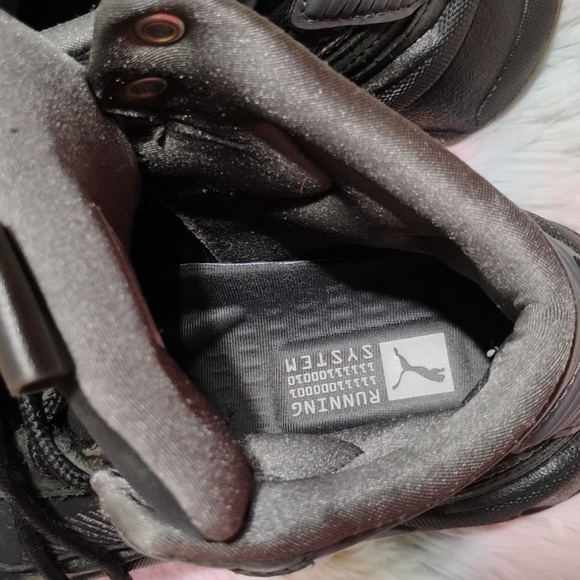 Puma RS-X Hi Top Militia Black Asphalt Grey Running Sneakers Sz.6C (X-107 CRATE) - Picture 9 of 14